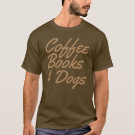 "Kaffebok- & hund" t-skjorta T Shirt
