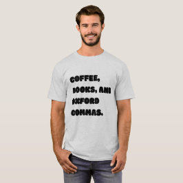 Kaffebokar och Oxford komman T Shirt