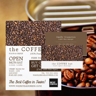 Kaffeböna, Barista, Café, Coffehouse Advert Flygblad
