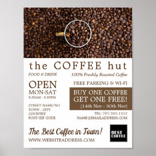 Kaffeböna, Barista, Café, Coffehouse Advert Poster