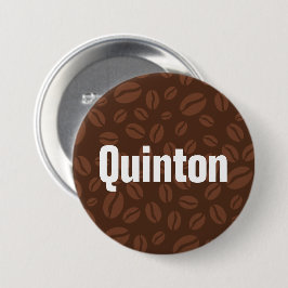 Kaffeböna Brown Namn bricka-knapp Knapp