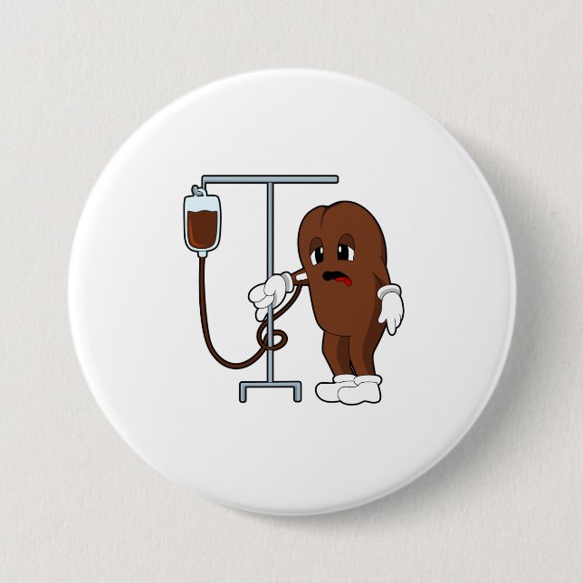 Kaffeböna med kaffekanna knapp (Framsida)