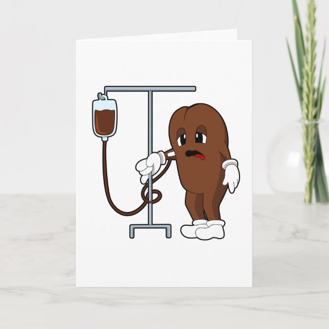 Kaffeböna med kaffekanna kort (Framsida)