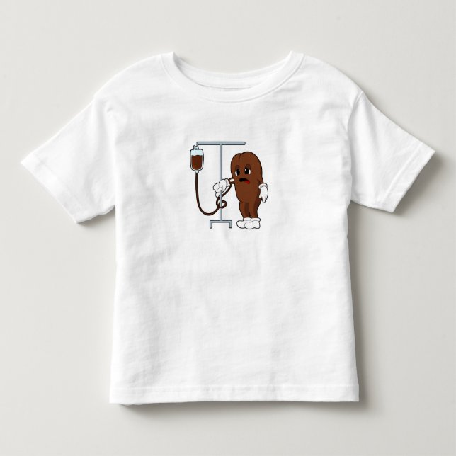 Kaffeböna med kaffekanna t shirt (Framsida)