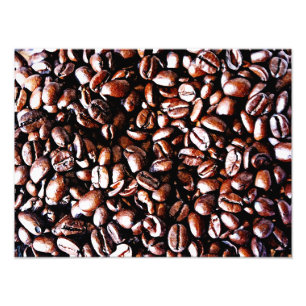 Kaffebönamönster - mörk stek fototryck