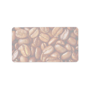 Kaffebönor Adressetikett