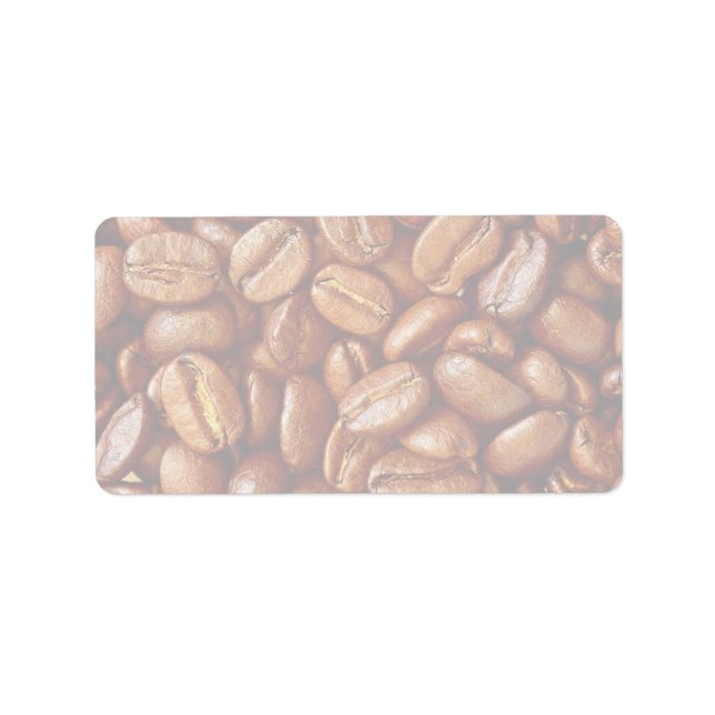 Kaffebönor Adressetikett (Framsidan)