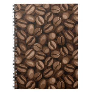 Kaffebönor Anteckningsbok Med Spiral