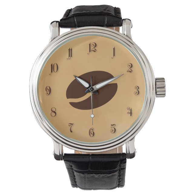 Kaffebönor Armbandsur (Framsida)