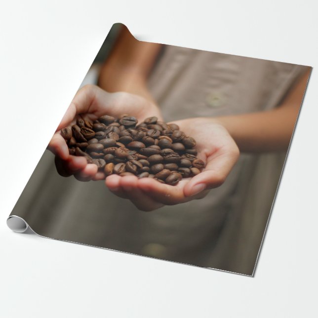 Kaffebönor, aromatrostad presentpapper (Utrullad)