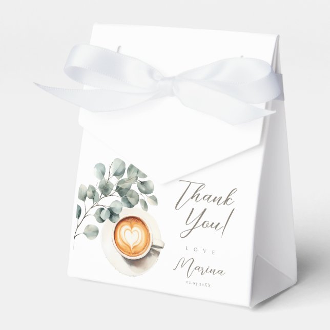 Kaffebönor baby shower  presentaskar (Framsidan Sidan)