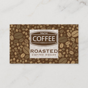 Kaffebönor Bakgrund Visitkort