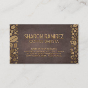Kaffebönor Brown Struktur Visitkort