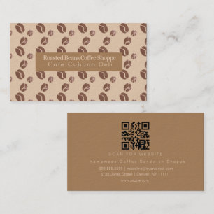 Kaffebönor Bryggning Butik Barista Företagskort Visitkort