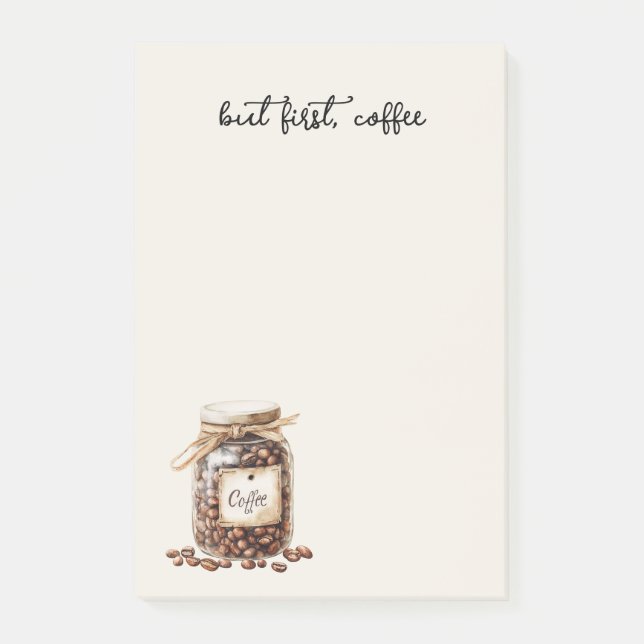 Kaffebönor Burk Post-it Block (Framsida)