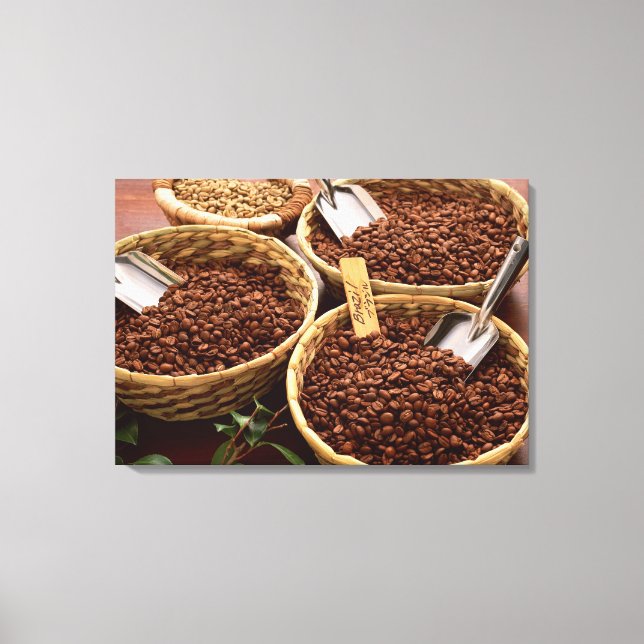 Kaffebönor Canvastryck (Framsida)