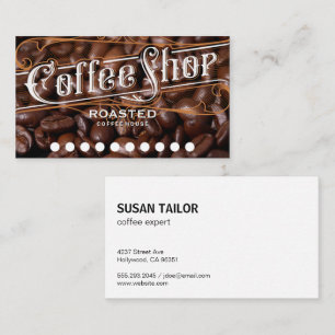 Kaffebönor Coffee Shop Lojalitetskort