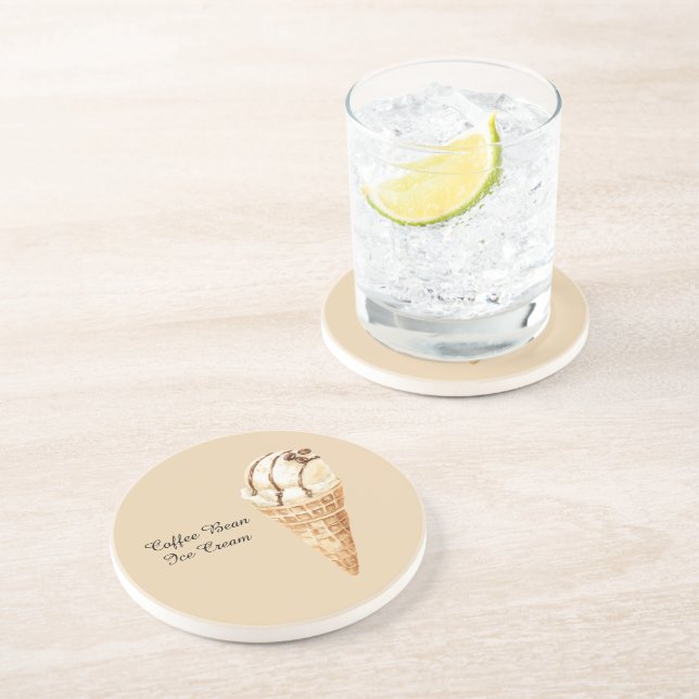 Kaffebönor Glasskon Underlägg (Sidan)