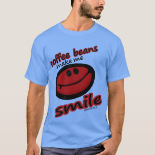 kaffebönor gör mig att le t-shirt
