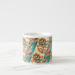 Kaffebönor Gul Grön Textur Espressokopp