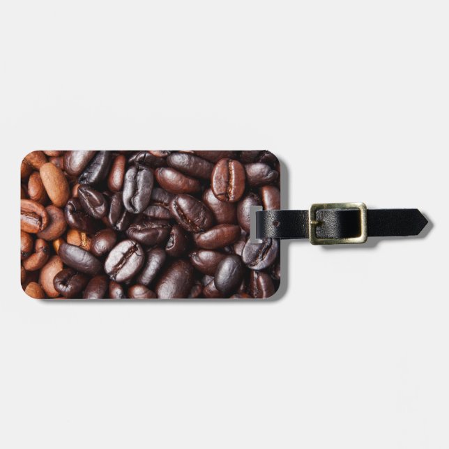 Kaffebönor - hel grillade ljust och mörk bagagebricka (Horisontell Framsida)