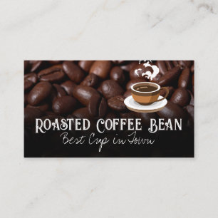 Kaffebönor   Hett Kopp i kaffe Visitkort