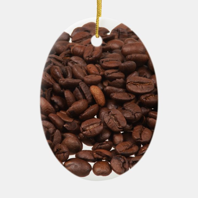 Kaffebönor Julgransprydnad Keramik (Framsidan)