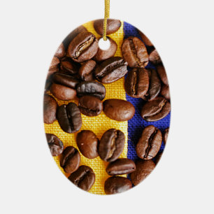 Kaffebönor Julgransprydnad Keramik