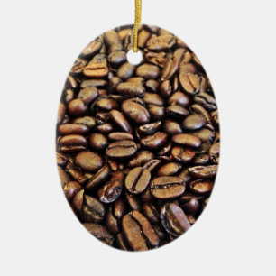 kaffebönor julgransprydnad keramik
