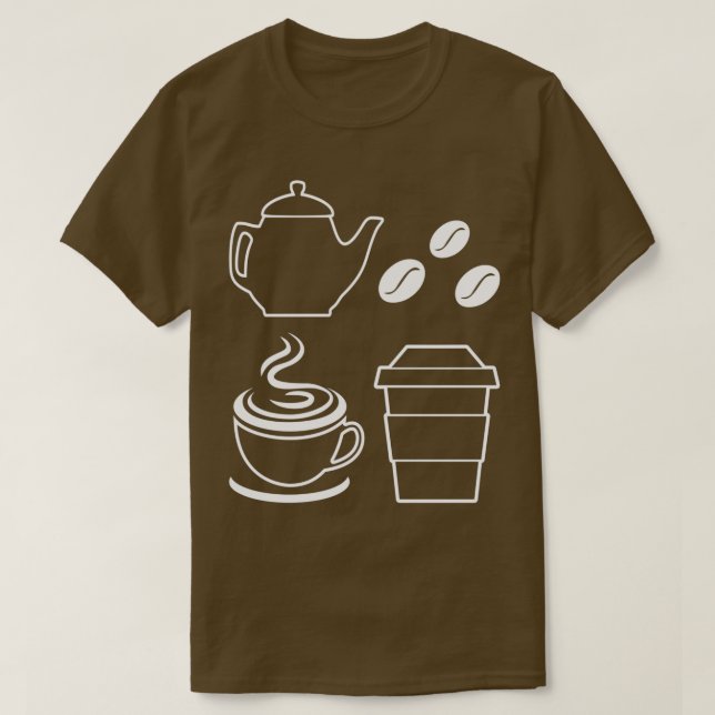 Kaffebönor, kaffe, Inslag, kaffe, Älskare T Shirt (Design framsida)