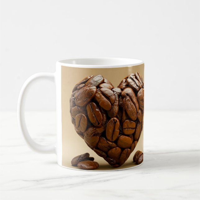 Kaffebönor Kaffemugg (Vänster)