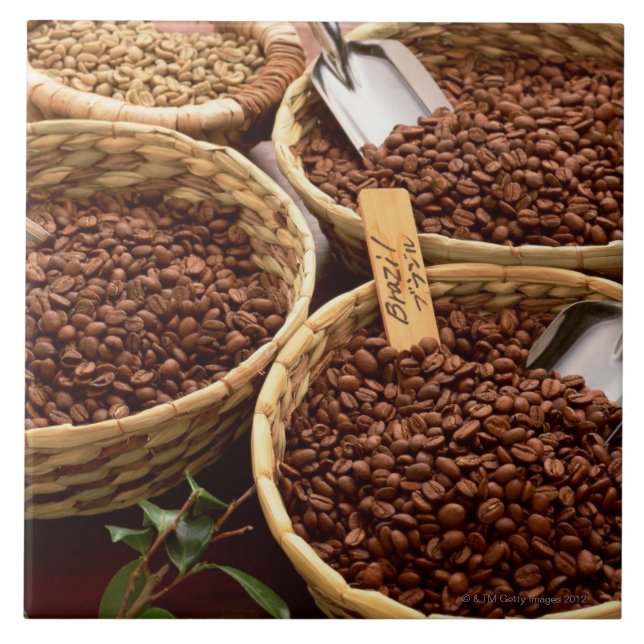 Kaffebönor Kakelplatta (Framsidan)