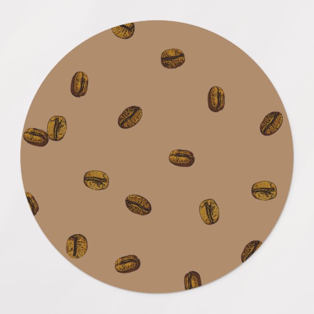 Kaffebönor Klistermärke (Design 3)