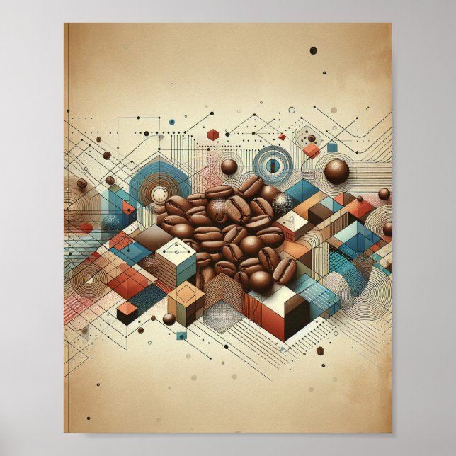 Kaffebönor Konstaffisch Poster (Framsidan)