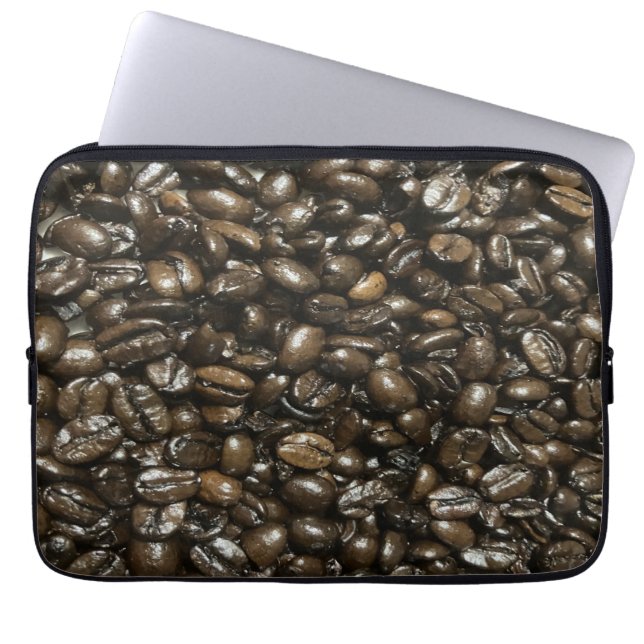 Kaffebönor Laptop Fodral (Framsidan)