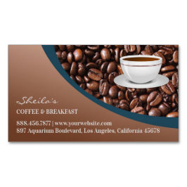 Kaffebönor Magnetiska Visitkort