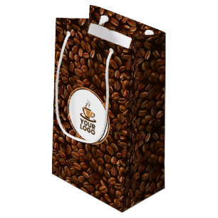 Kaffebönor Mönster Butik Märke Logotyp