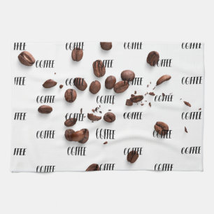 Kaffebönor mönster, kökshanddukar