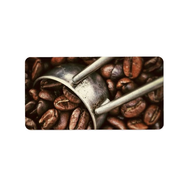 Kaffebönor och skotska adressetikett (Framsidan)