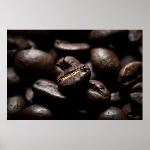 Kaffebönor, rostade matkaffe poster