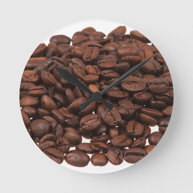 Kaffebönor Rund Klocka (Framsida)