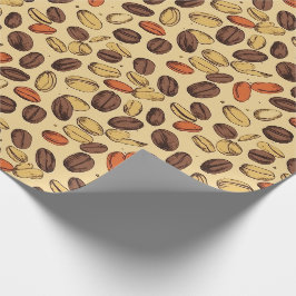 Kaffebönor Rustic Vintage Mönster nr 5 Presentpapper