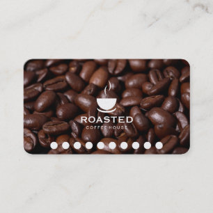 Kaffebönor (slå kortvariation) lojalitetskort