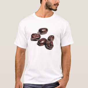 Kaffebönor som skjutas i min nya studio tee