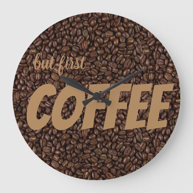 Kaffebönor Stor Klocka (Framsida)