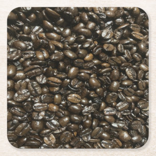 Kaffebönor Underlägg Papper Kvadrat