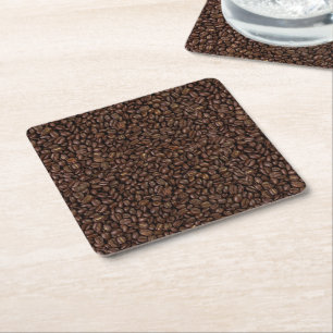 Kaffebönor Underlägg Papper Kvadrat