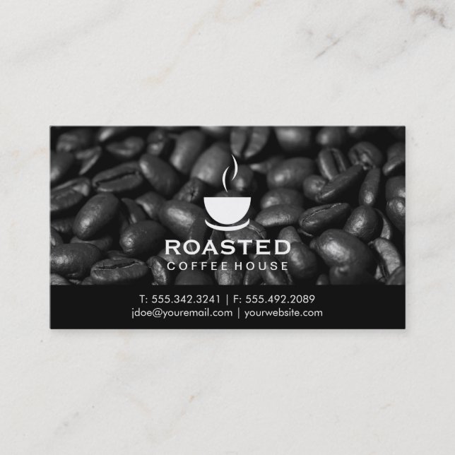 Kaffebönor Visitkort (Framsida)