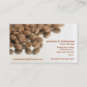 Kaffebönor Visitkort