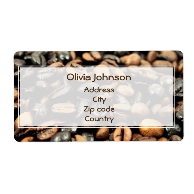 Kaffeböns bakgrund fraktsedel (Framsidan)